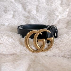 GG BELT Gucci Double G Leather Belt - Size 70